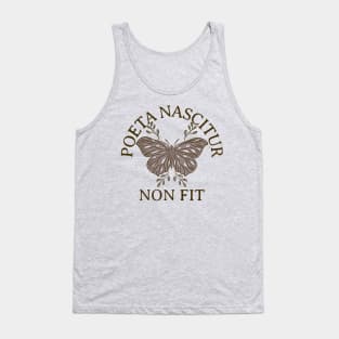 A Poet is Born, Not Made, Dark Academia Moth Tank Top